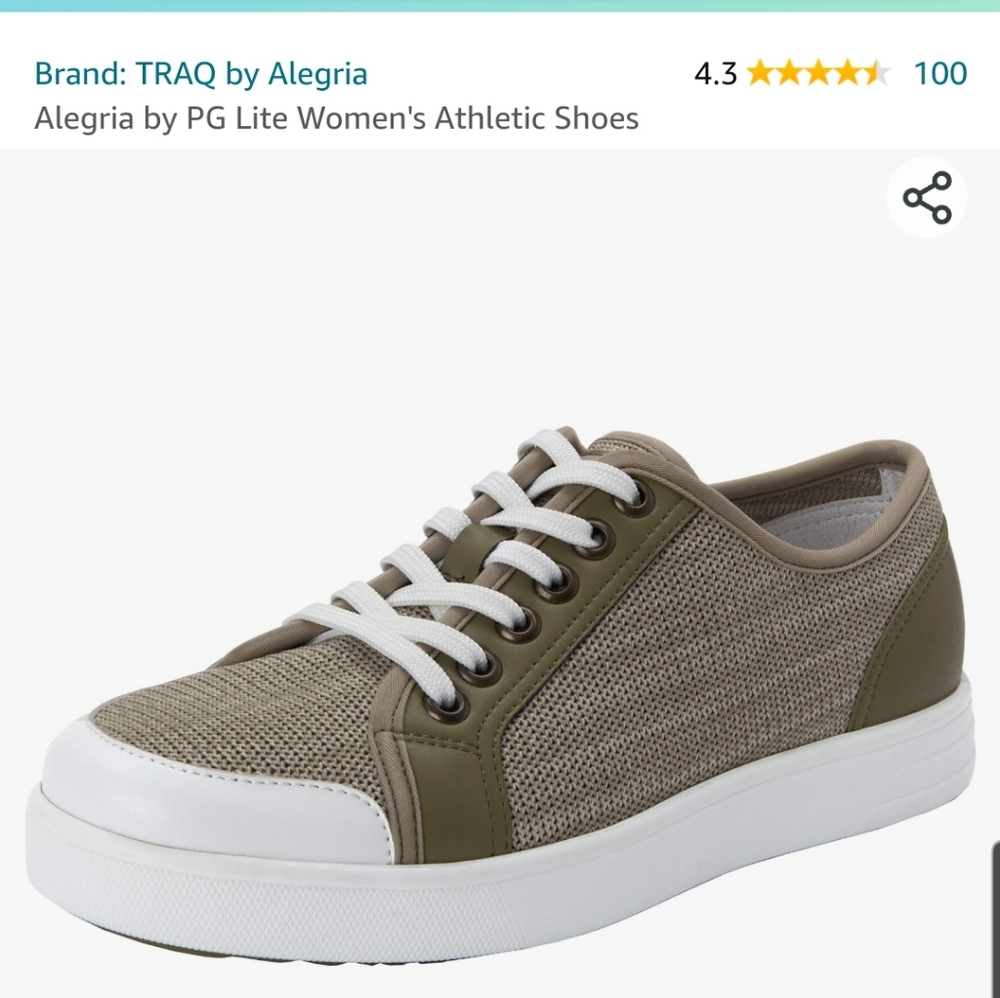 Traq by Alegria Sneaq Shoe - washed khaki